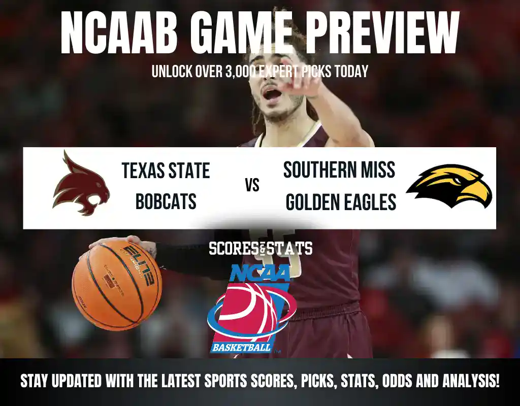 Texas State Bobcats vs Southern Miss Golden Eagles betting preview with odds, predictions, and best bets.