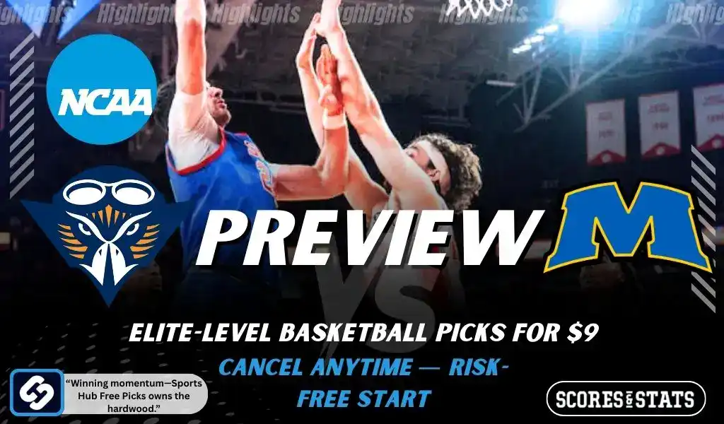 NCAA basketball preview graphic for UT Martin Skyhawks vs Morehead State Eagles with team logos game photo and the word Preview for January 8 2026