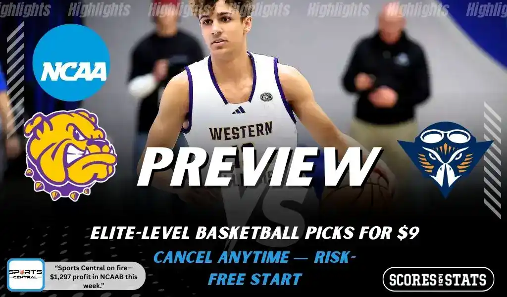 Western Illinois Leathernecks vs UT Martin Skyhawks preview graphic with both team logos, “Picks and Predictions” label, and Western Illinois basketball action background (January 31, 2026).