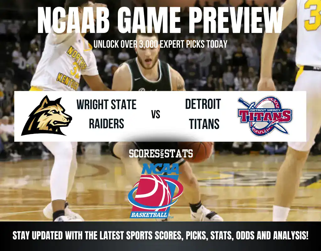 Wright State Raiders vs Detroit Titans betting preview with odds, predictions, and best bets.