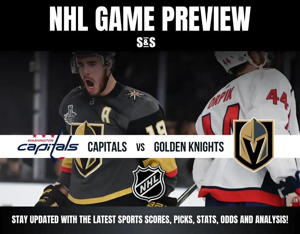 NHL game preview between the Washington Capitals and the Golden Knights.