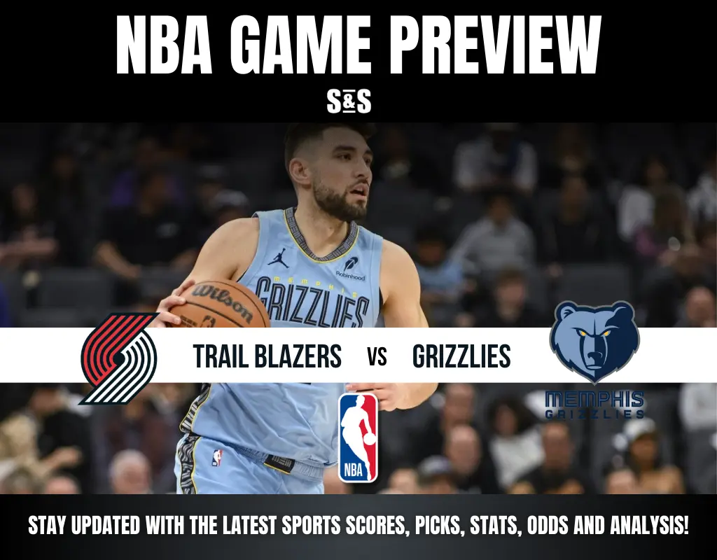 NBA Game Preview featuring the Trail Blazers vs. Grizzlies with key sports updates and analysis.