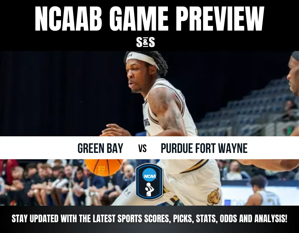 NCAA basketball game preview featuring Green Bay vs. Purdue Fort Wayne, with a focus on scores, stats, and analysis.