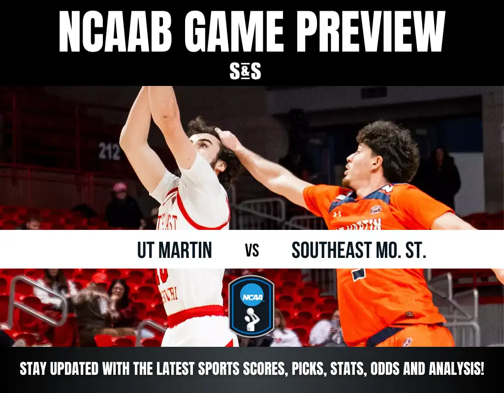 NCAAB game preview featuring UT Martin versus Southeast Missouri State in an intense basketball showdown.
