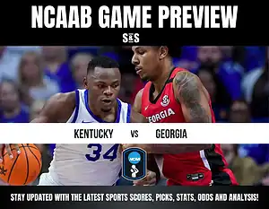 NCAAB game preview featuring a matchup between Kentucky and Georgia, highlighting key players and game details.