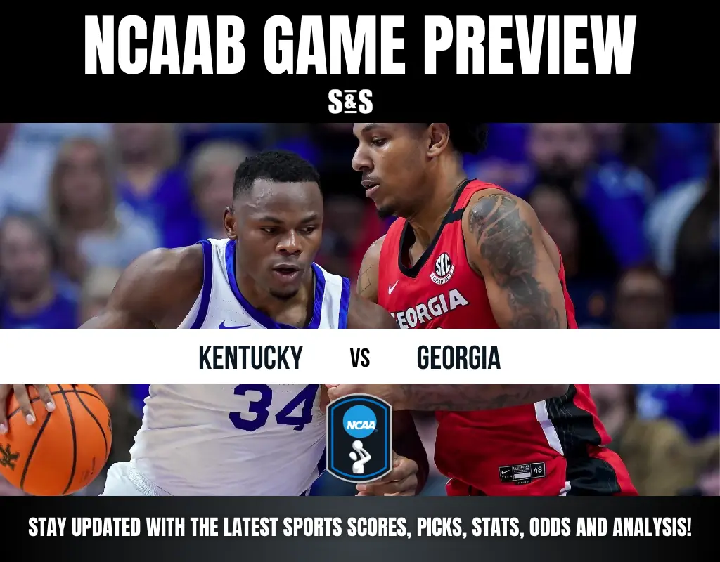 NCAAB game preview featuring a matchup between Kentucky and Georgia, highlighting key players and game details.