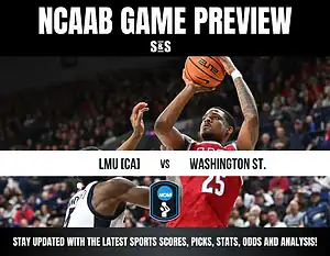 NCAA basketball game preview featuring LMU (CA) vs. Washington State, with a focus on scores, picks, and analysis.