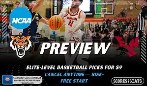 Idaho State Bengals vs. Eastern Washington Eagles game preview graphic featuring both team logos, an Idaho State basketball action background, and a ScoresAndStats “Preview” stats badge (February 12, 2026).