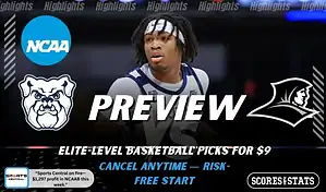 Butler Bulldogs vs Providence Friars preview graphic with both team logos, “Picks and Predictions” label, and Butler Bulldogs basketball action background (February 4, 2026).