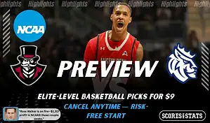 Austin Peay Governors vs. Queens (NC) Royals game preview graphic featuring both team logos, an Austin Peay basketball action background, and a ScoresAndStats “Preview” stats badge (February 11, 2026).