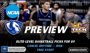 Illinois Panthers vs Tennessee Tech Golden Eagles picks and predictions preview graphic for February 7, 2026, featuring both team logos, a “Preview” stats label, and Illinois Panthers basketball action in the background.