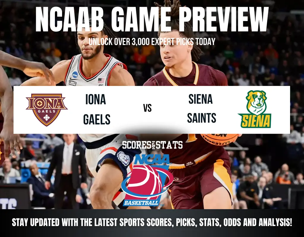 Iona Gaels vs Siena Saints betting preview with odds, predictions, and best bets.