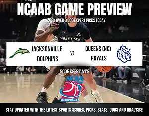 Jacksonville Dolphins vs Queens (NC) Royals betting preview with odds, predictions, and best bets.