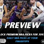 NBA preview graphic for Sacramento Kings vs Memphis Grizzlies with both team logos, a matchup-themed background image, and the ScoresandStats logo.