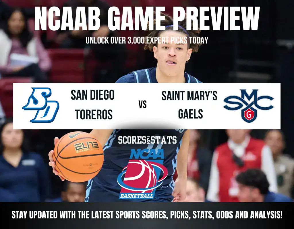 San Diego Toreros vs Saint Mary’s Gaels betting preview with odds, predictions, and best bets.
