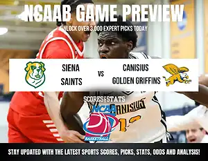 Siena Saints vs Canisius Golden Griffins betting preview with odds, predictions, and best bets.