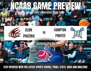 Elon Phoenix vs Hampton Pirates betting preview with odds, predictions, and best bets.