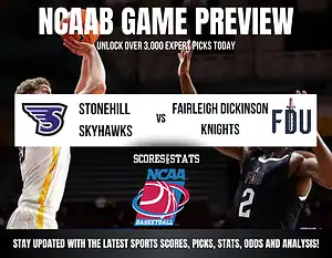 Stonehill Skyhawks vs Fairleigh Dickinson Knights betting preview with odds, predictions, and best bets.