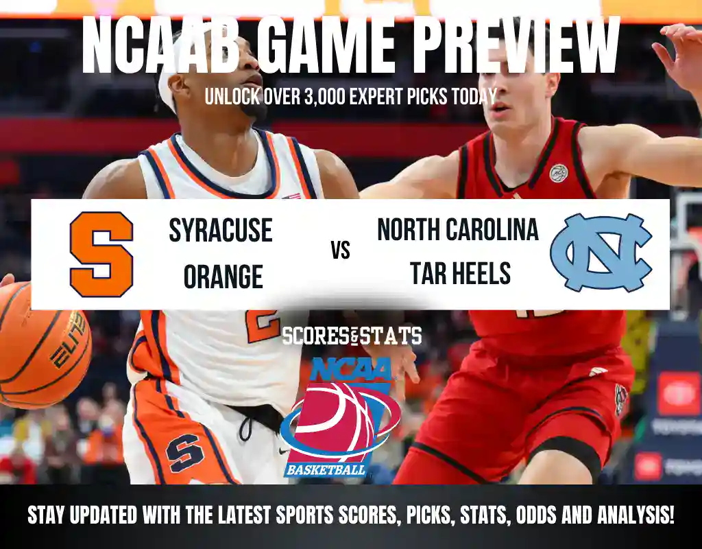 Syracuse Orange vs North Carolina Tar Heels betting preview with odds, predictions, and best bets.