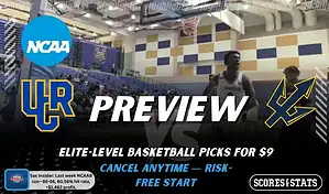 UC Riverside Highlanders vs. UC San Diego Tritons game preview graphic featuring both team logos, a “Preview” stats logo, and a UC Riverside Highlanders college basketball action photo in the background.