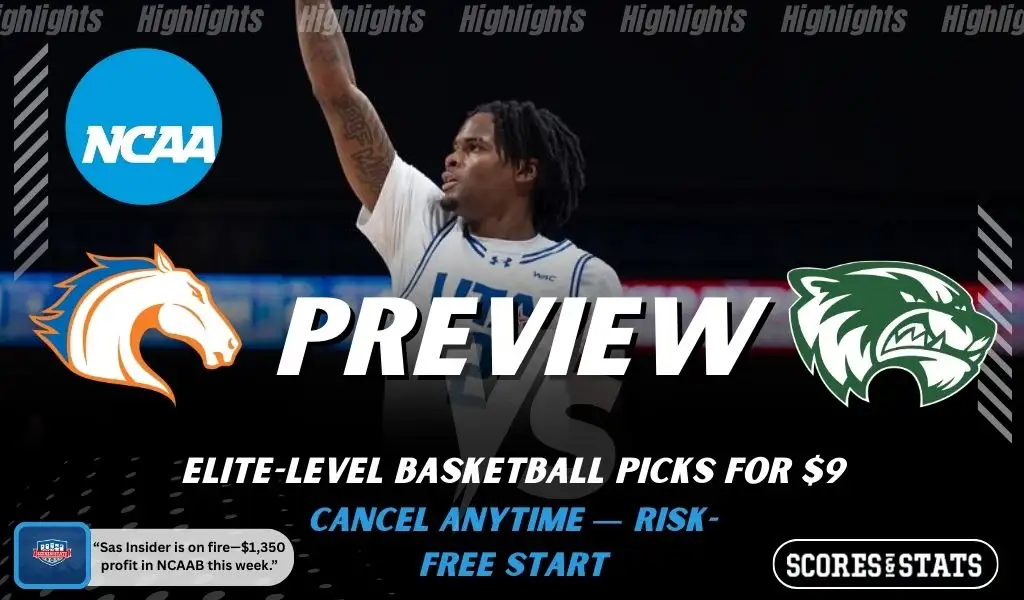 UT Arlington Mavericks vs Utah Valley Wolverines picks and predictions preview graphic for February 7, 2026, featuring both team logos, a “Preview” stats label, and UT Arlington basketball action in the background.