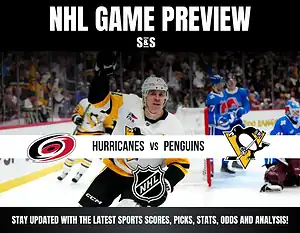 NHL Game Preview: Hurricanes vs Penguins. Stay updated with the latest sports scores, picks, stats, odds and analysis!