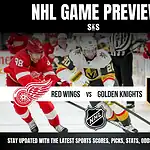 NHL Game Preview featuring the Red Wings vs. Golden Knights. Stay updated with the latest sports scores, picks, stats, odds, and analysis.