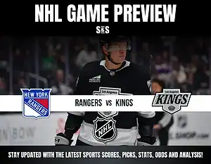 NHL Game Preview featuring New York Rangers vs Los Angeles Kings. Stay updated with the latest sports scores, picks, stats, odds and analysis.