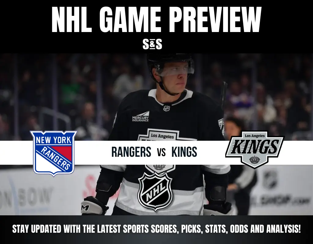NHL Game Preview featuring New York Rangers vs Los Angeles Kings. Stay updated with the latest sports scores, picks, stats, odds and analysis.