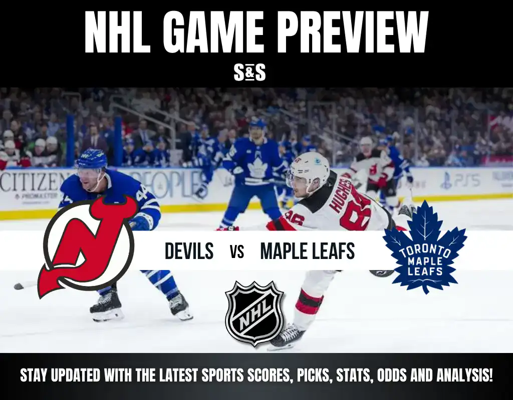 NHL Game Preview featuring the Devils vs. Maple Leafs, with a focus on sports scores, picks, stats, odds, and analysis.