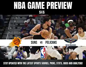 NBA Game Preview: Suns vs Pelicans, featuring players from both teams.