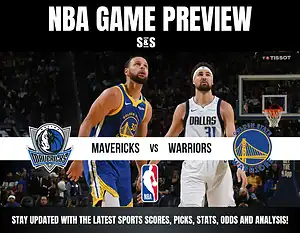 NBA Game Preview featuring the Mavericks vs. Warriors.