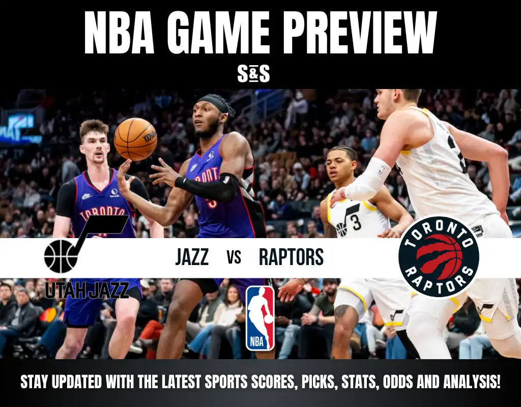 NBA Game Preview featuring Utah Jazz vs Toronto Raptors.