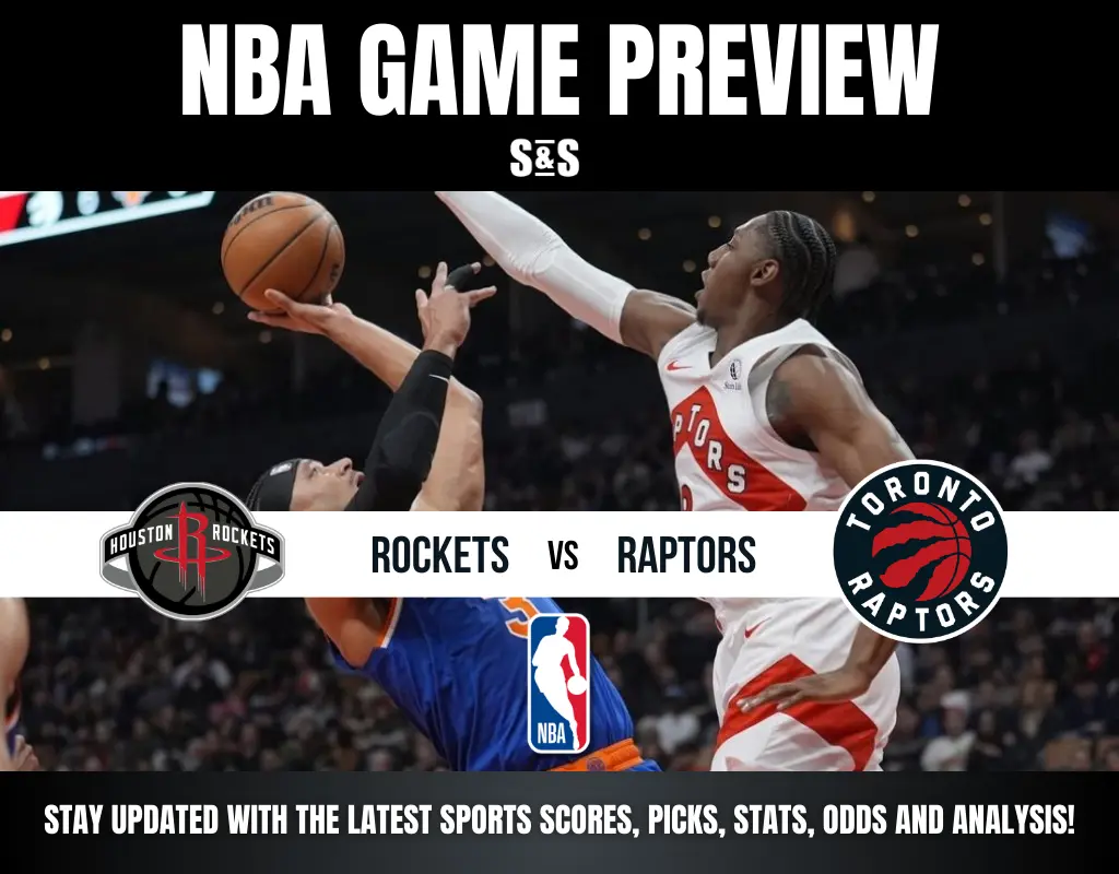 NBA Game Preview featuring the Houston Rockets vs. Toronto Raptors, with a focus on current sports scores, picks, stats, odds, and analysis.