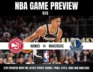 NBA Game Preview featuring the Atlanta Hawks and Dallas Mavericks.