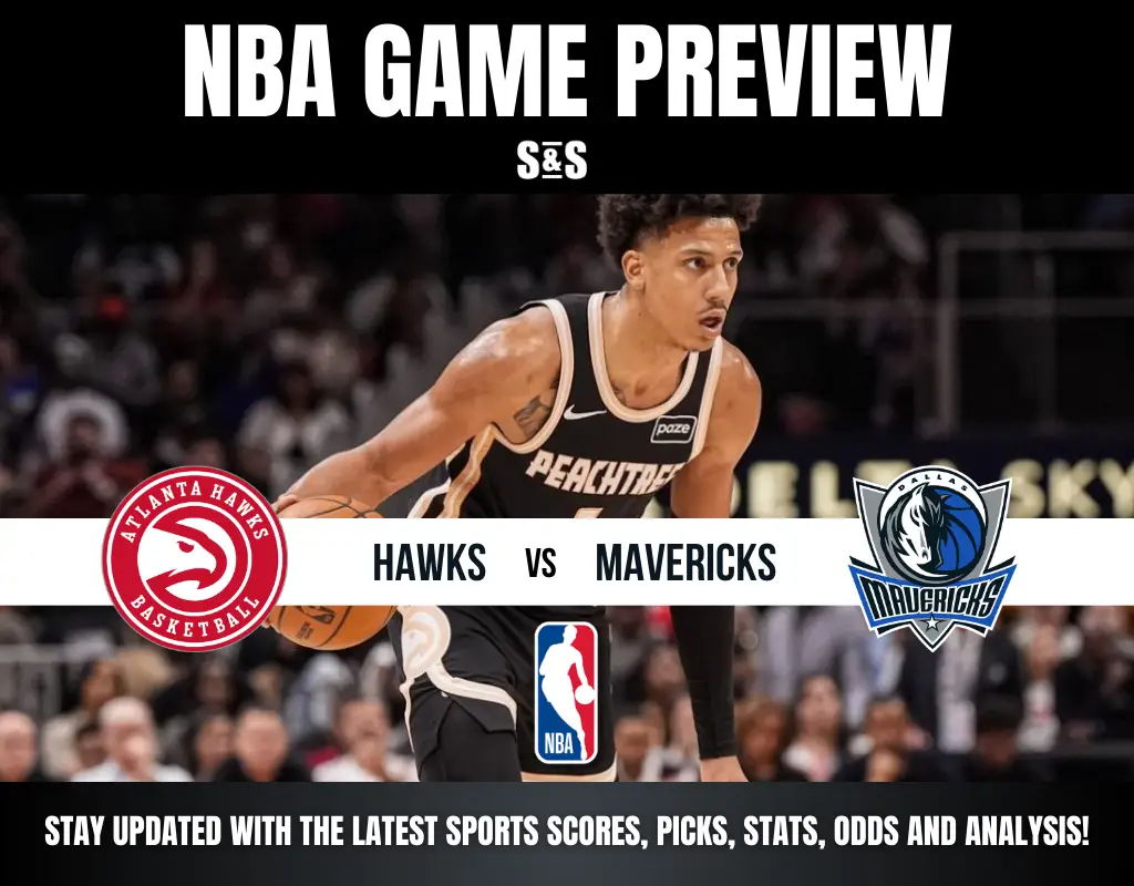 NBA Game Preview featuring the Atlanta Hawks and Dallas Mavericks.