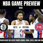 NBA game preview featuring the Brooklyn Nets vs. Detroit Pistons.