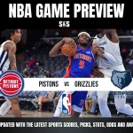 NBA Game Preview featuring a matchup between the Detroit Pistons and the Memphis Grizzlies.