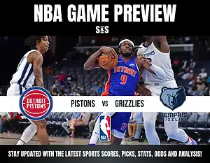 NBA Game Preview featuring a matchup between the Detroit Pistons and the Memphis Grizzlies.
