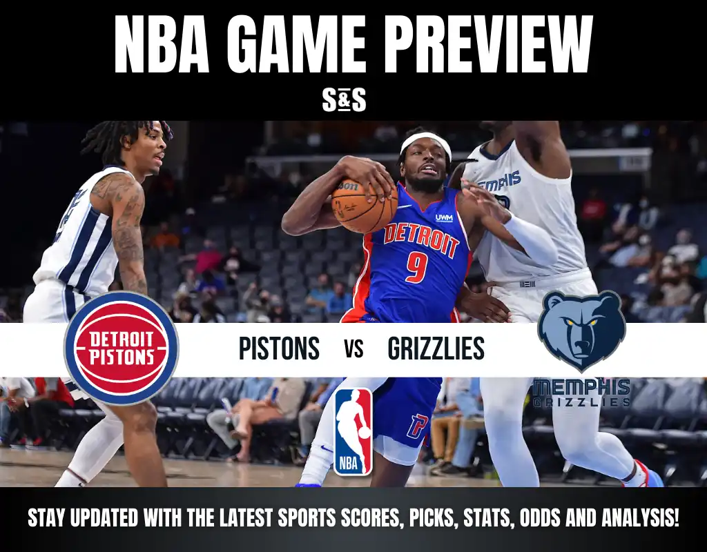 NBA Game Preview featuring a matchup between the Detroit Pistons and the Memphis Grizzlies.