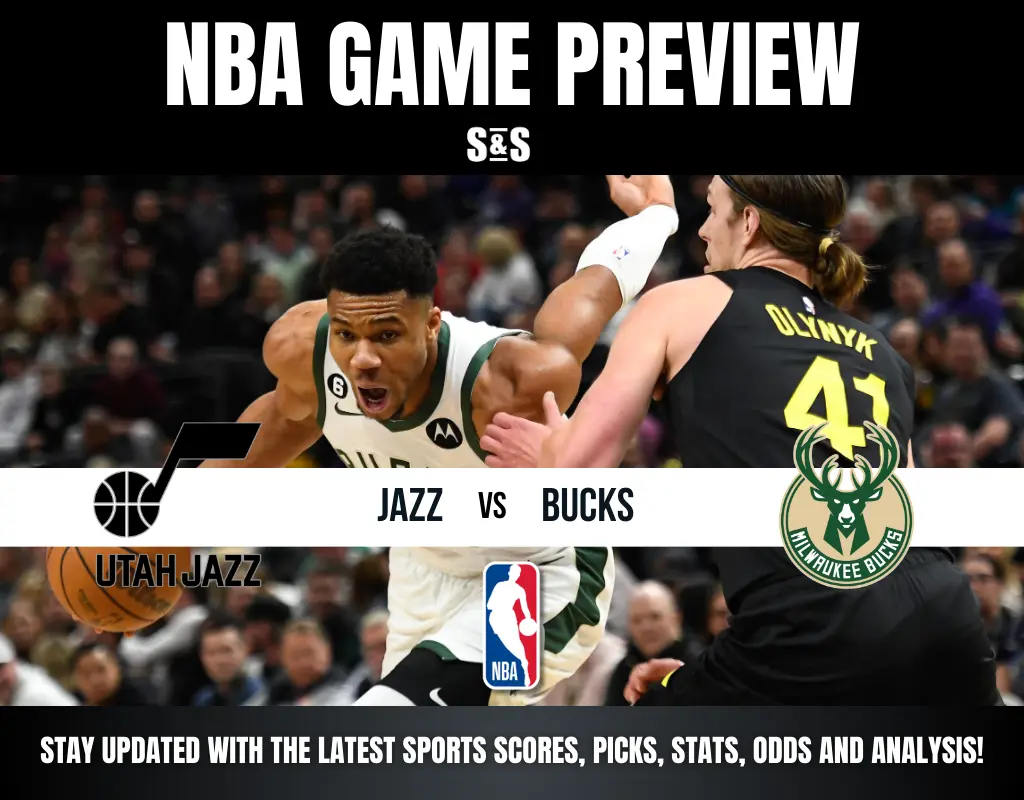 NBA Game Preview featuring Utah Jazz vs Milwaukee Bucks. Stay updated with the latest sports scores, picks, stats, odds and analysis.