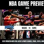 NBA Game Preview featuring a matchup between the Magic and Suns.