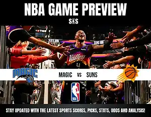 NBA Game Preview featuring a matchup between the Magic and Suns.