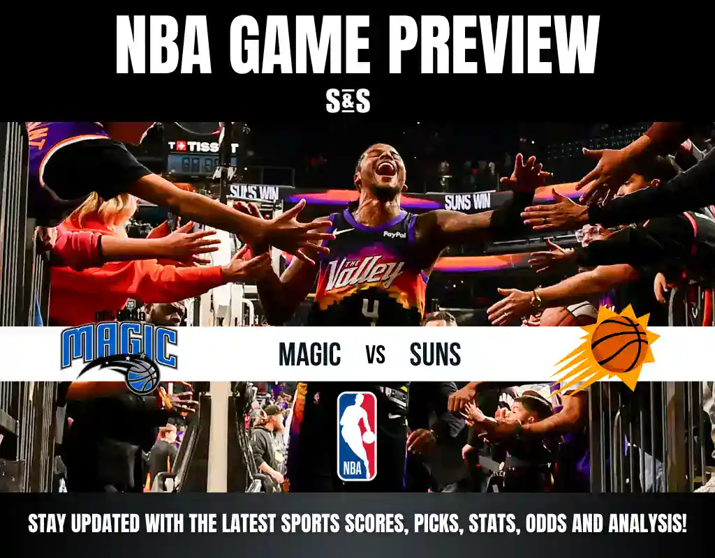 NBA Game Preview featuring a matchup between the Magic and Suns.