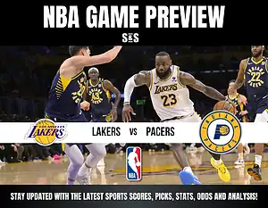 NBA GAME PREVIEW: LAKERS vs PACERS. Stay updated with the latest sports scores, picks, stats, odds and analysis!