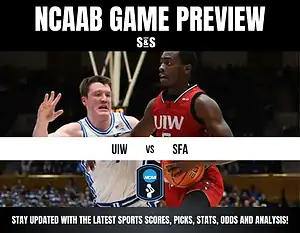 NCAAB game preview featuring players from UIW and SFA, with an emphasis on scores, picks, and game analysis.