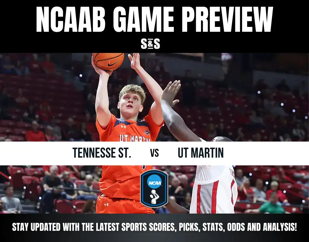 NCAAB Game Preview featuring Tennessee St. vs UT Martin. Stay updated with the latest sports scores, picks, stats, odds and analysis!