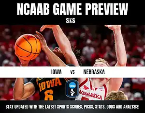 NCAA Basketball game preview between Iowa and Nebraska.