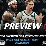 Milwaukee Bucks vs LA Clippers preview image with both team logos, a relevant basketball background, and the ScoresAndStats logo.