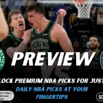 Boston Celtics vs Minnesota Timberwolves preview image with both team logos, a relevant basketball background, and the ScoresAndStats logo.